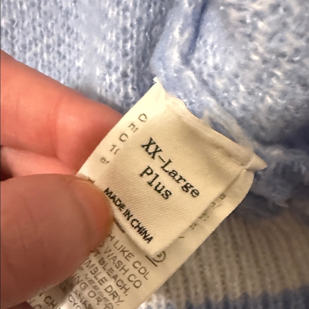 Blue Cloud Patterned Women's Sweater - image 3